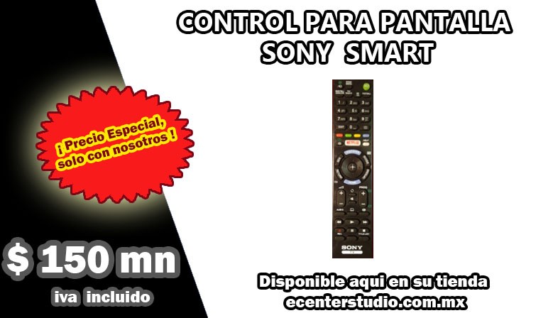 CONTROL PARA PANTALLA SONY SMART